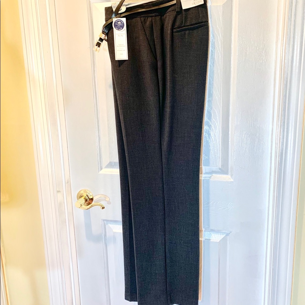 Charter club gray tweed straight leg pants